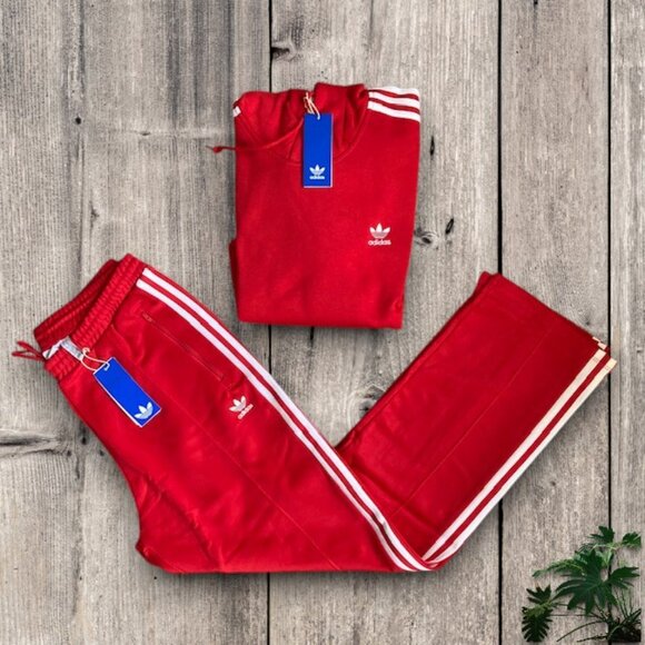 🤩NWT 2 PC hoodie sweatshirt pants matching outfit L bundle adidas originals set - Picture 3 of 4